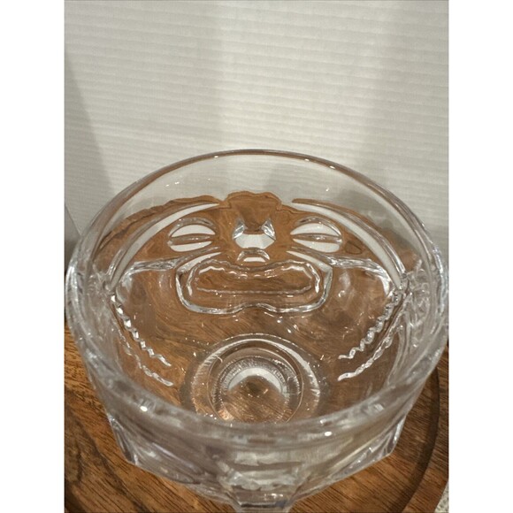 Tiki 2 Face Happy Sad Vintage Indiana Glass Large Cup Goblet Hawaiian - Picture 9 of 13